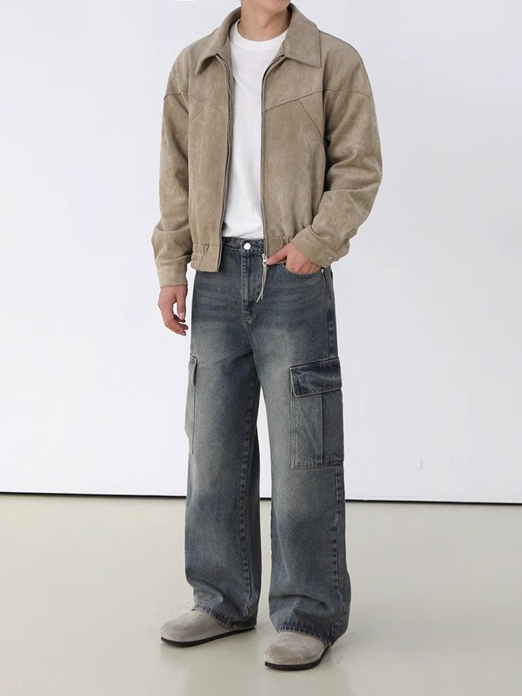 Suede Zipper Jacket