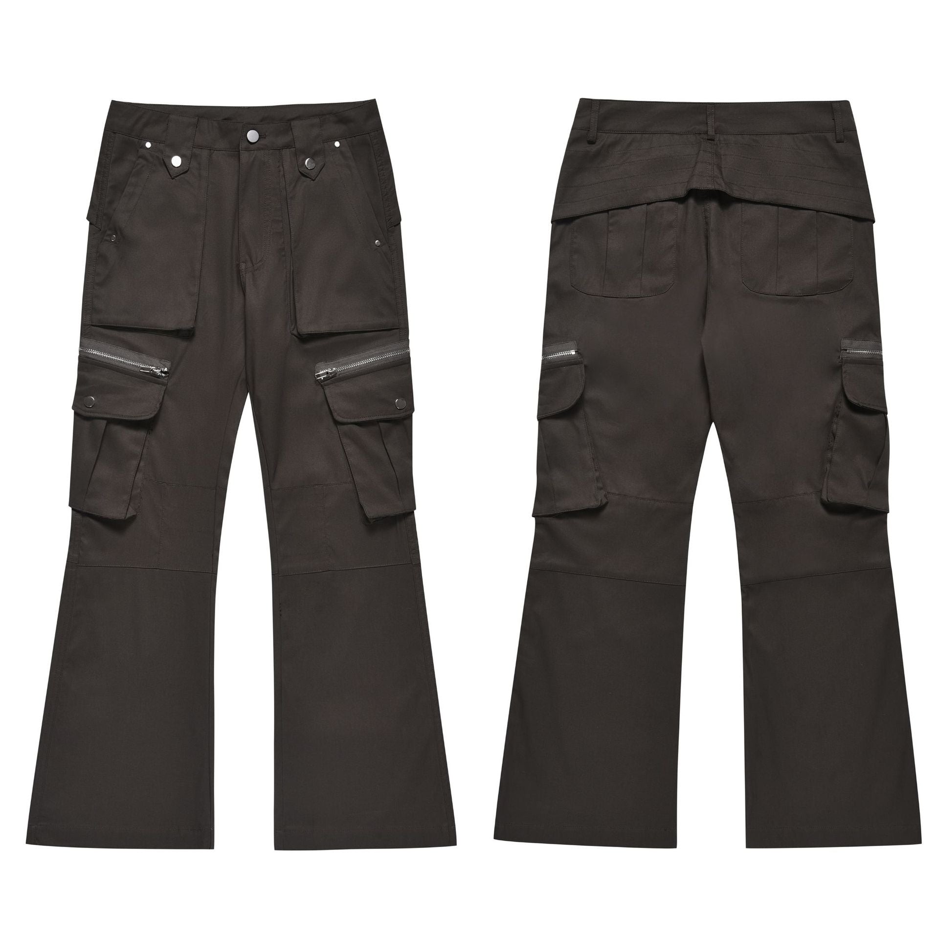 Zip Pocket Wide Leg Cargo Pants