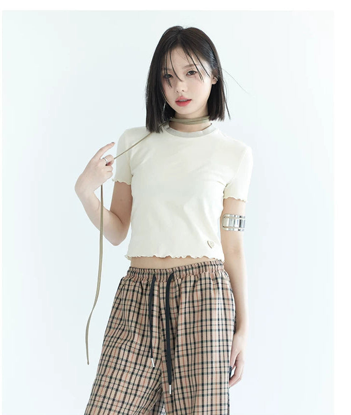 Slim Fit Round Neck Short Sleeve T-Shirt