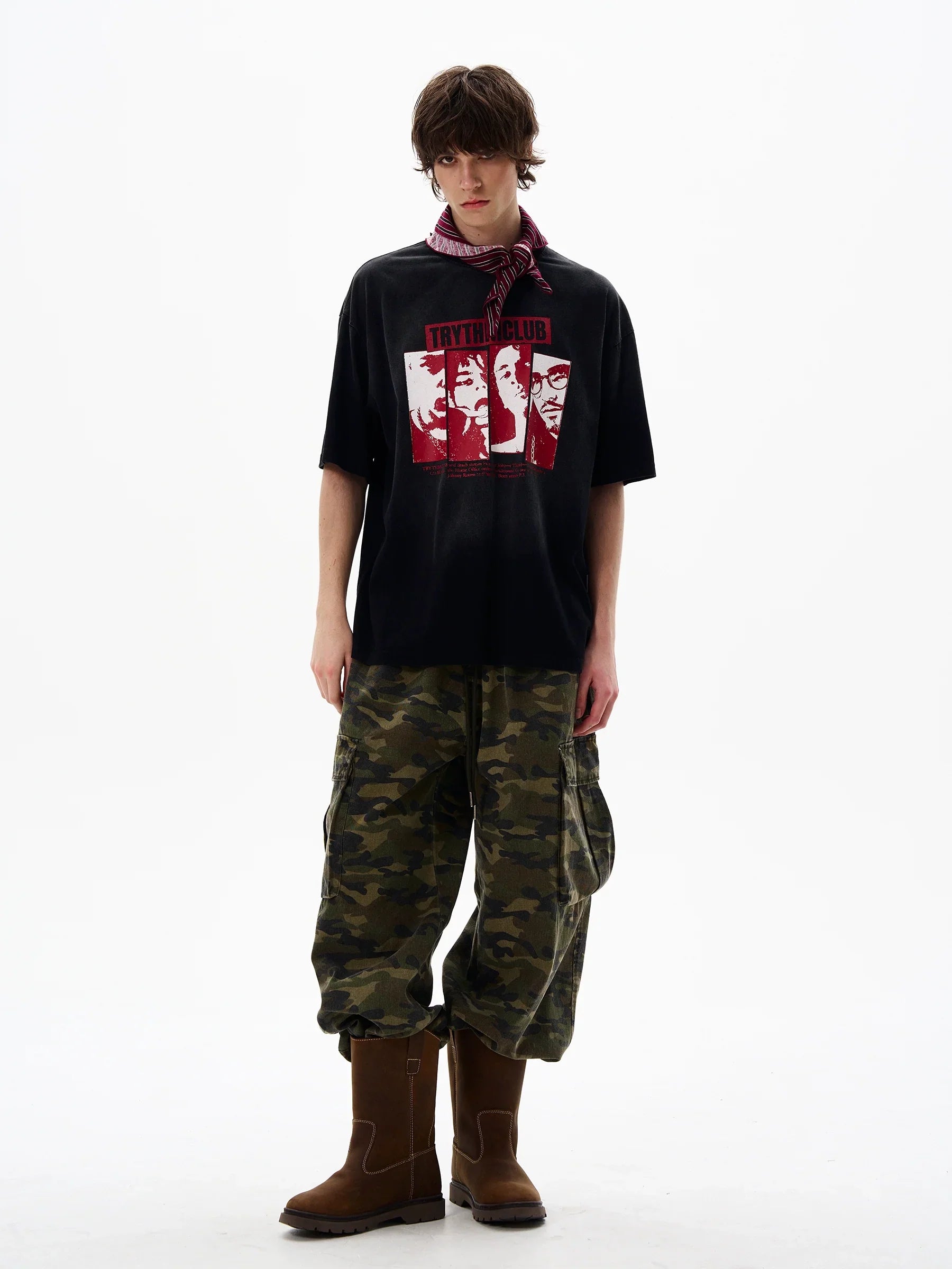 Portrait Print Short Sleeve T-Shirt