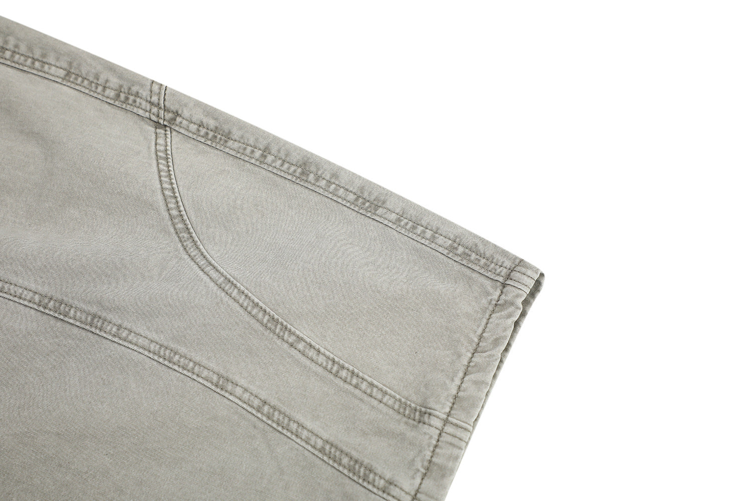 Multi-Pocket Deconstruction Curved Wide Leg Denim Jeans