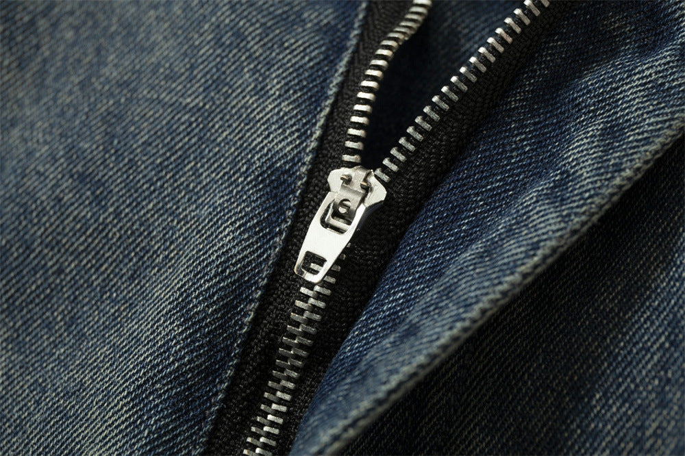 Contrasting Stitching Niche Camouflage Jeans