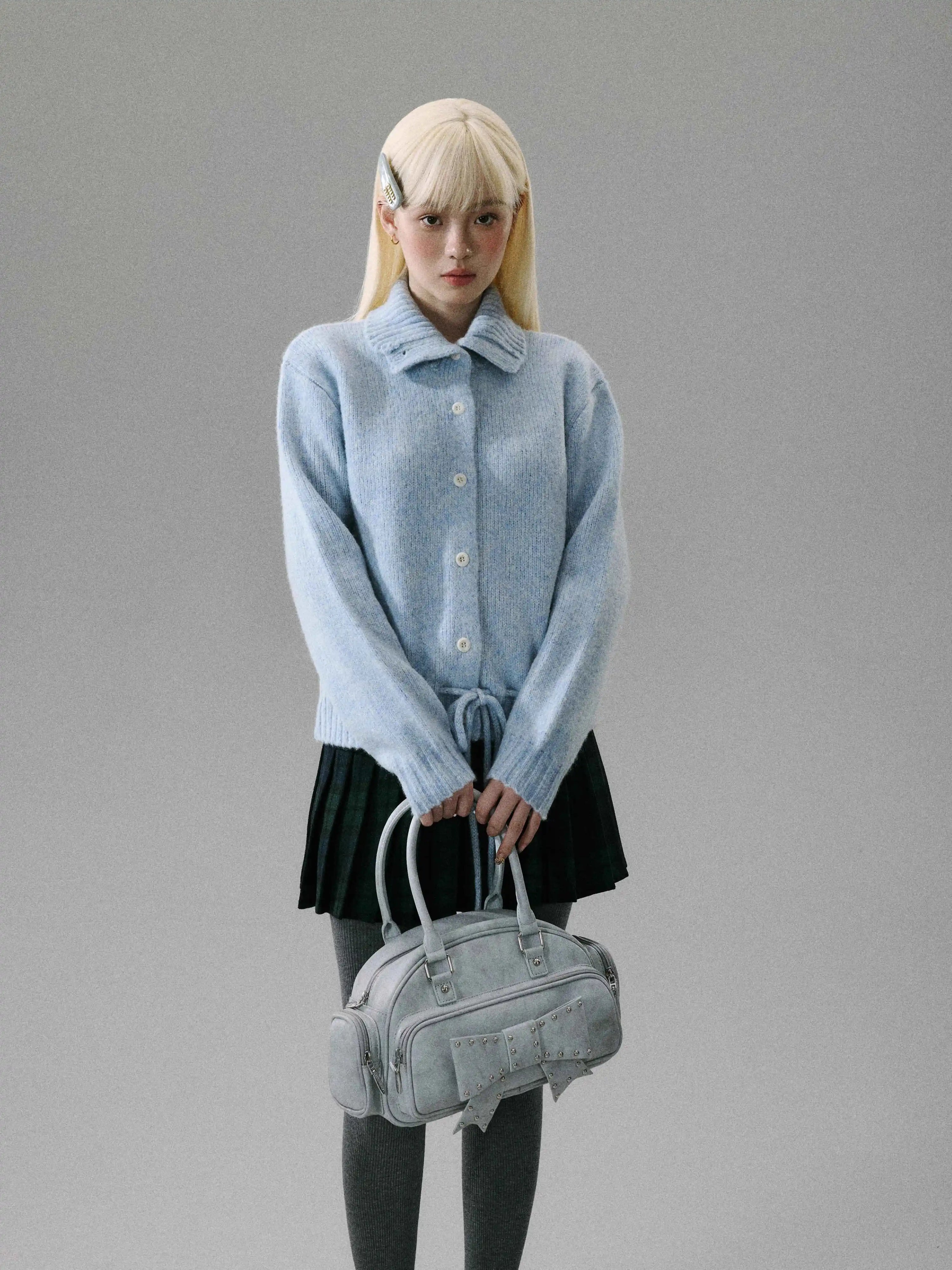 Plaid Pleated Short Skirt