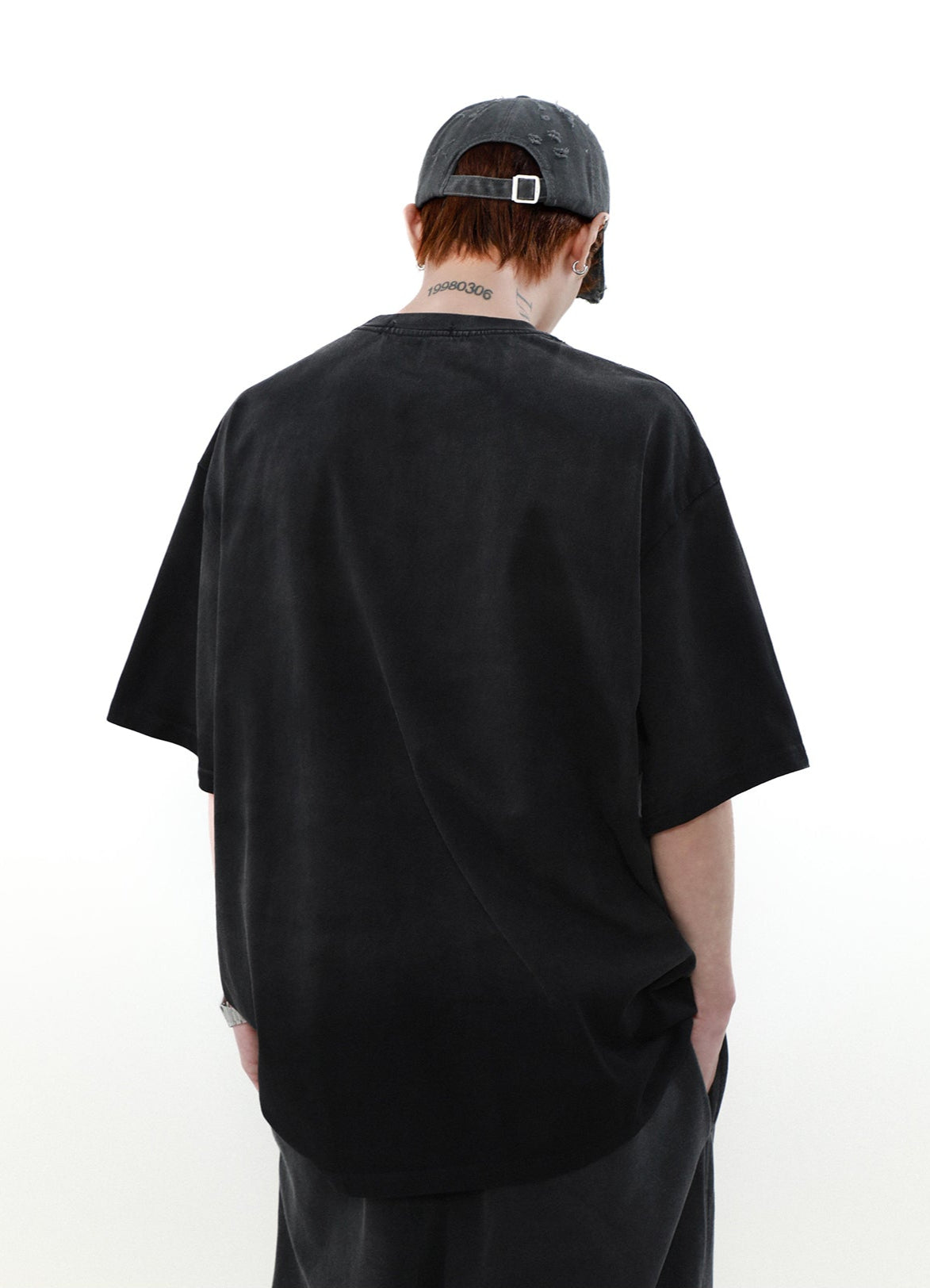 Wash Print Oversize Short Sleeve T-Shirt