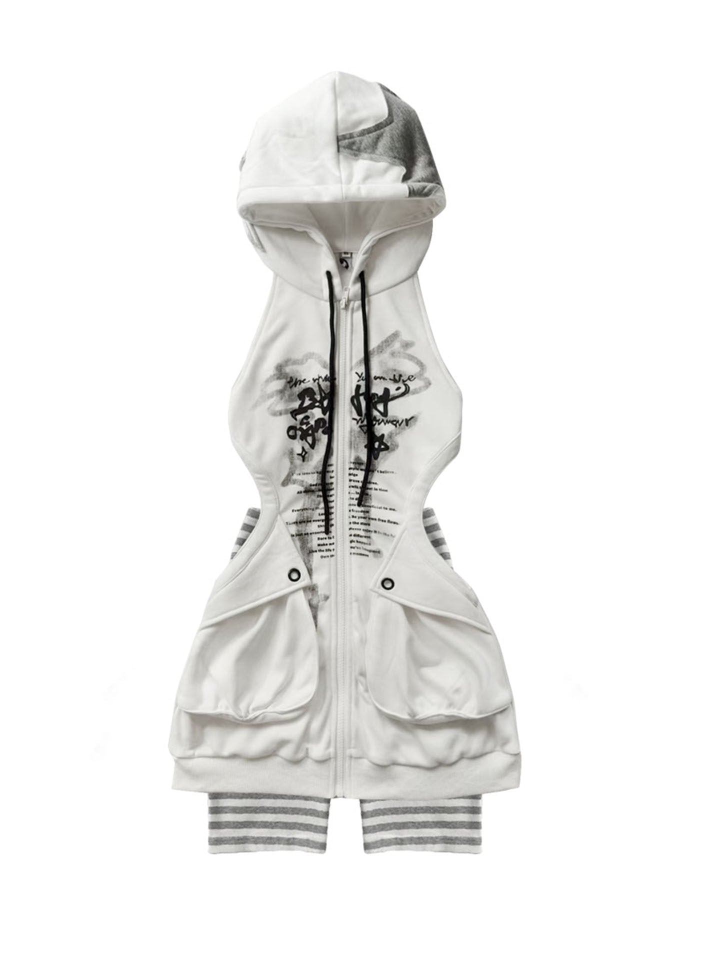 Cutout Long Pullover Hoodie