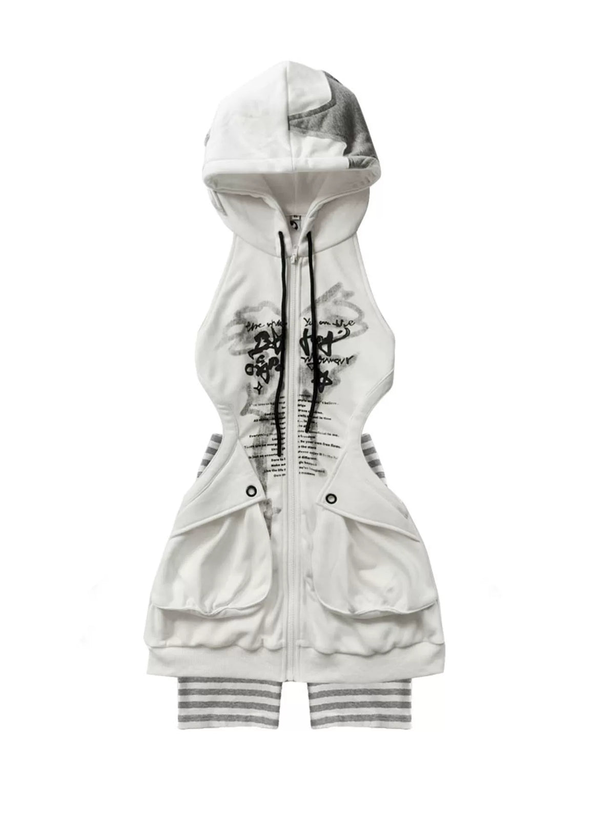 Cutout Long Pullover Hoodie
