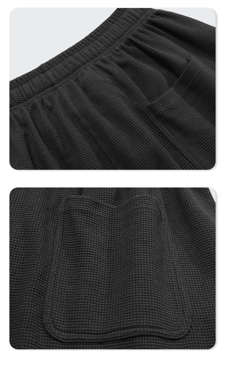 Oversize Waffle Short-sleeve T-shirt & Waffle Short Pants Setup