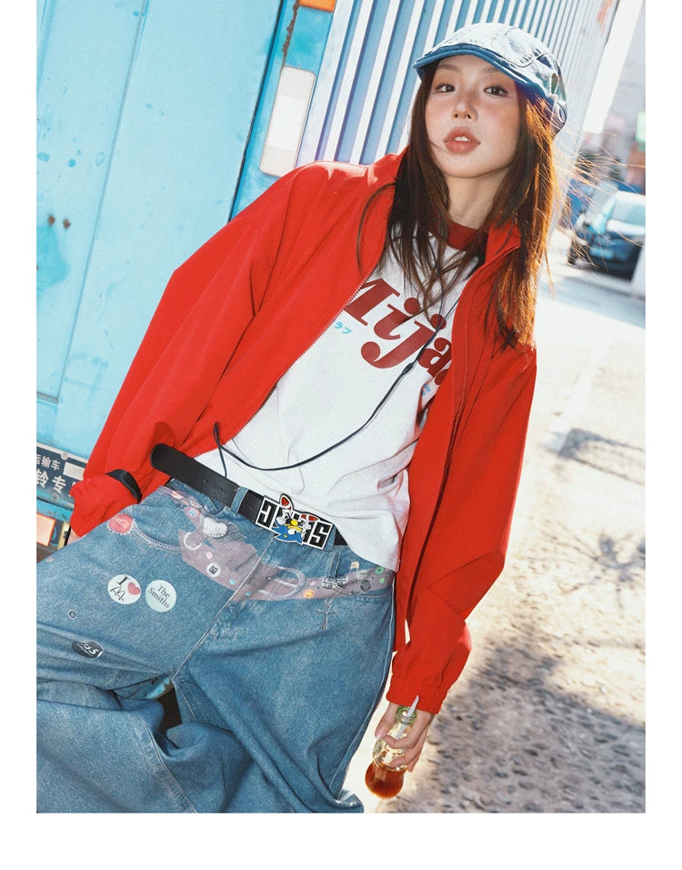 Raglan Sleeve Letter Print Fitted Short Sleeve T-Shirt
