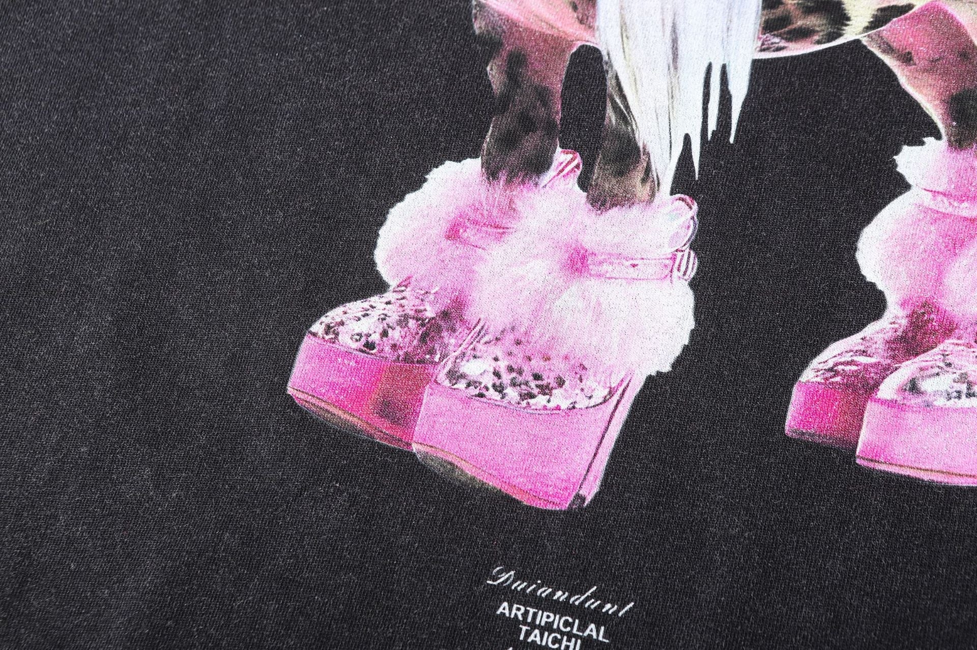 Leopard Horse Print Fake Layered Long Sleeve T-Shirt