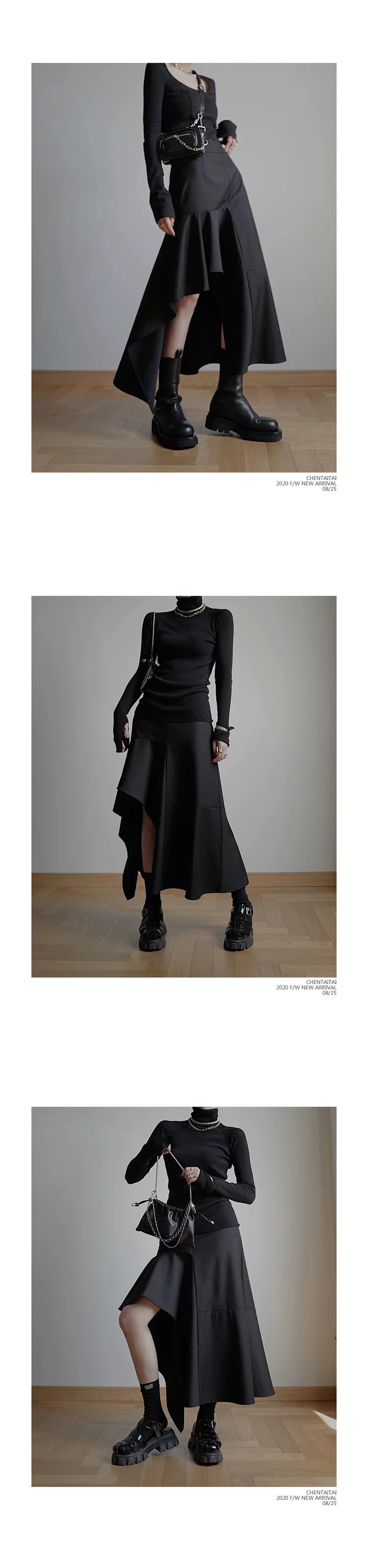High Waist Slit Skirt