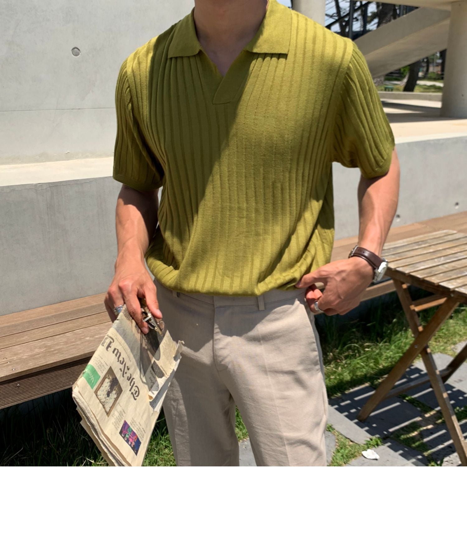 Men's Knit Polo Shirt