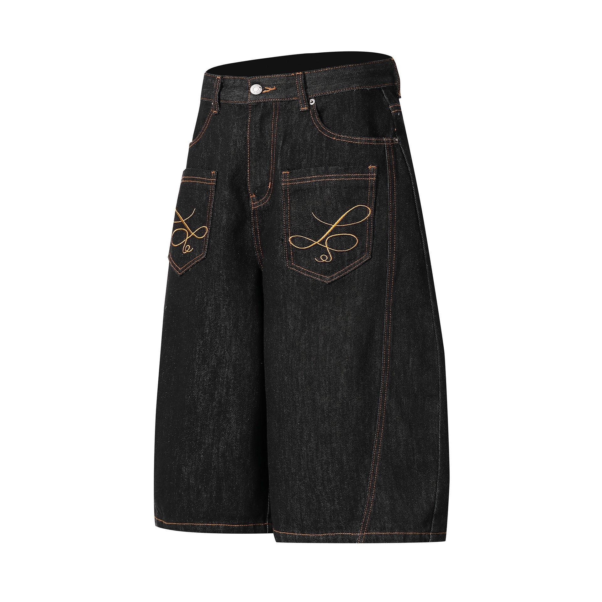 Embroidery Wide Leg Jort