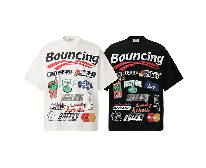 Letter Print Graphic Short Sleeve T-Shirt