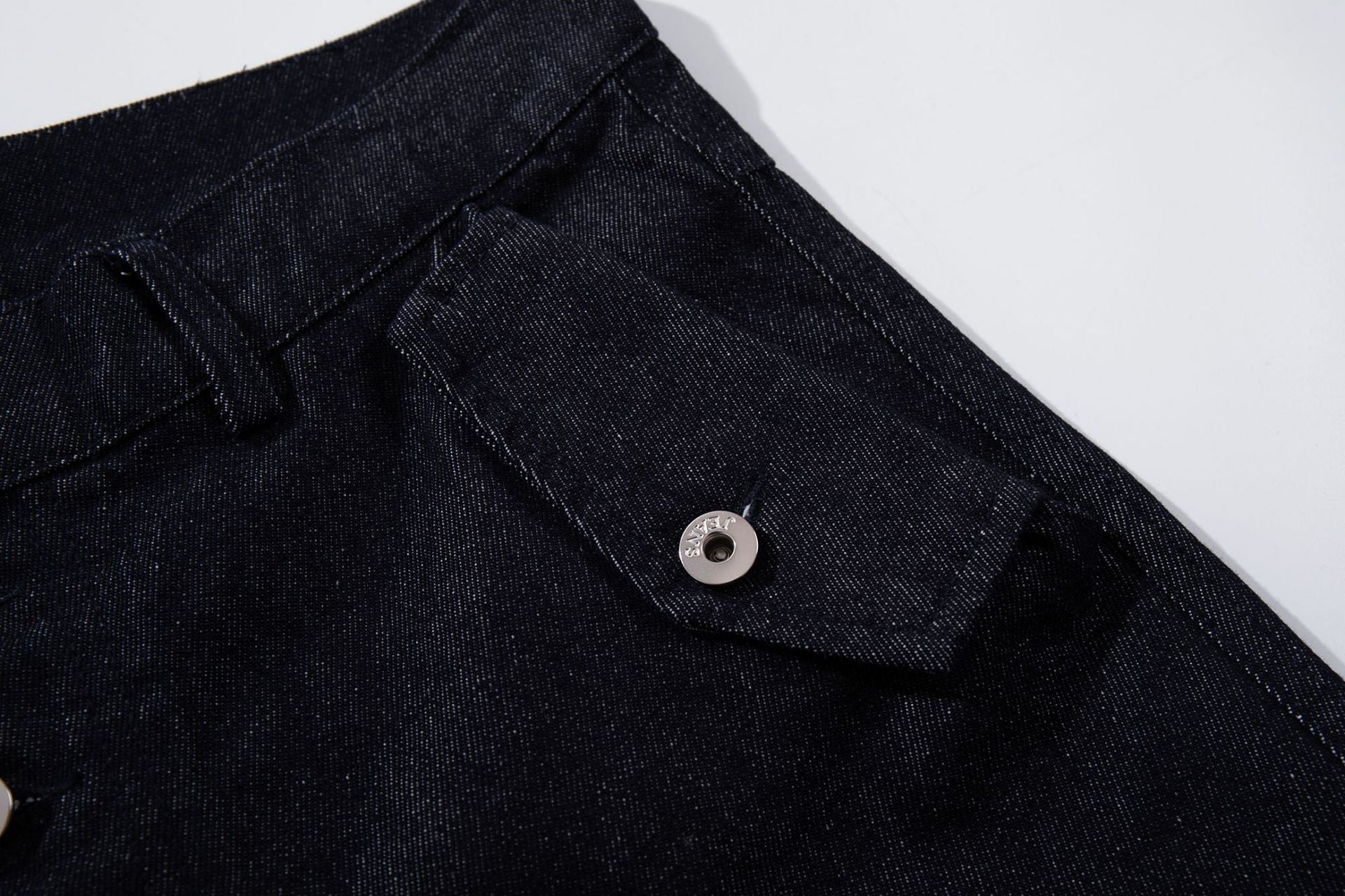 Raw Denim Deconstruction Wide Leg Denim Jeans