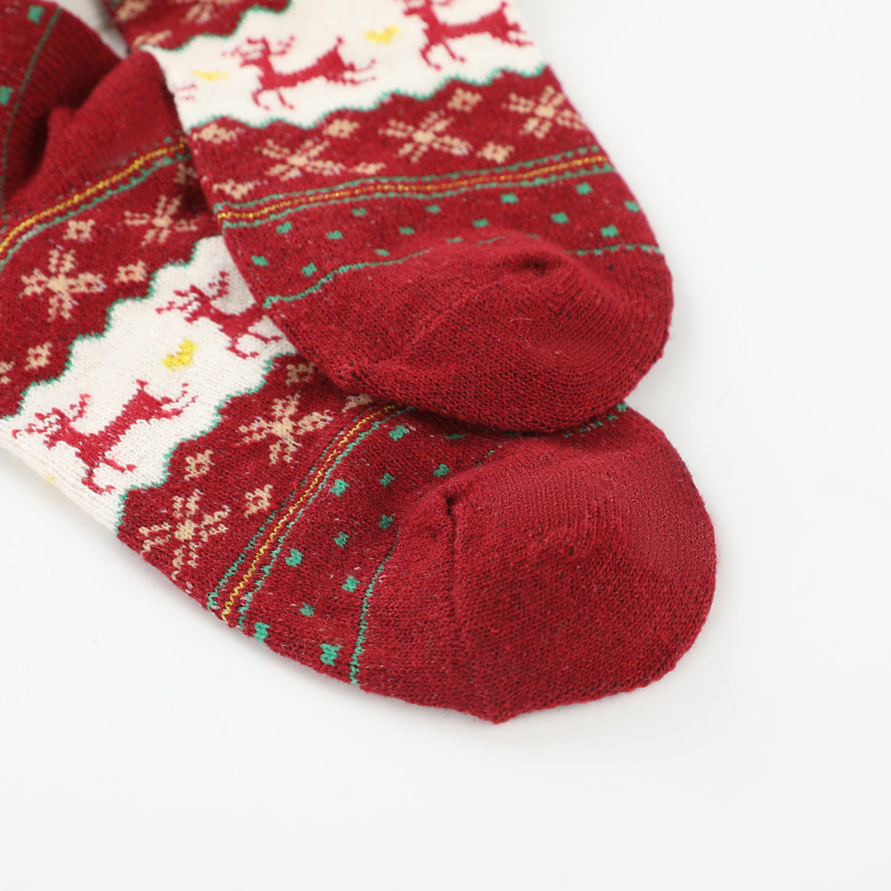 Winter Holiday Mid-Leg Socks
