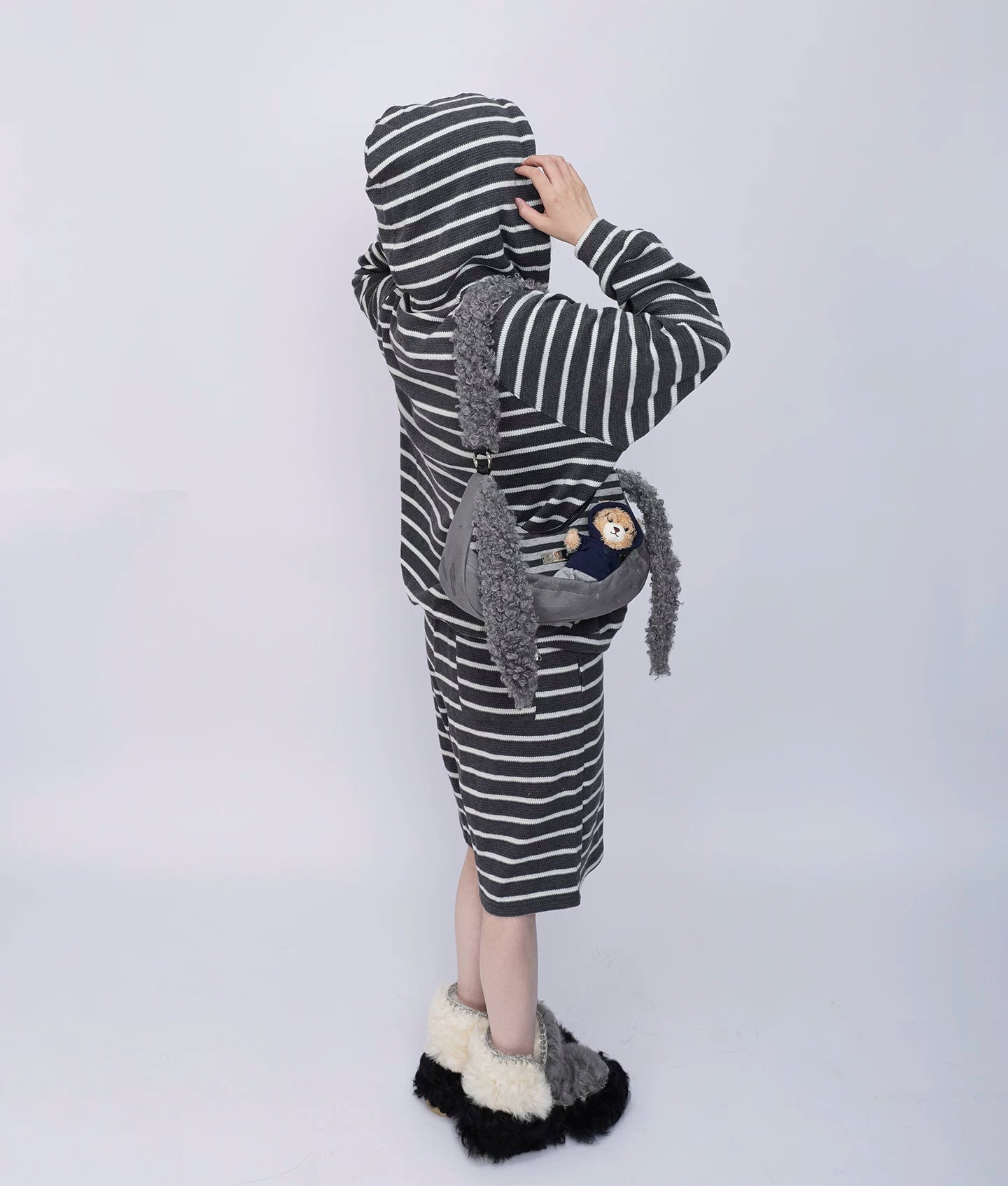 Furry Strap Mini Shoulder Bag