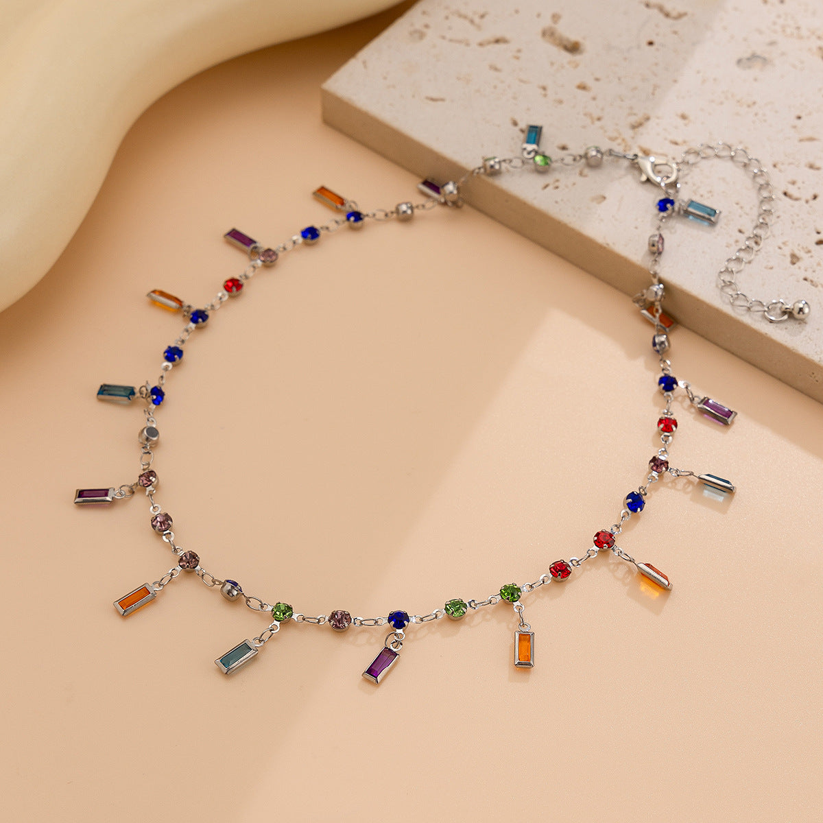Gemstones Pendants Clavicle Chain