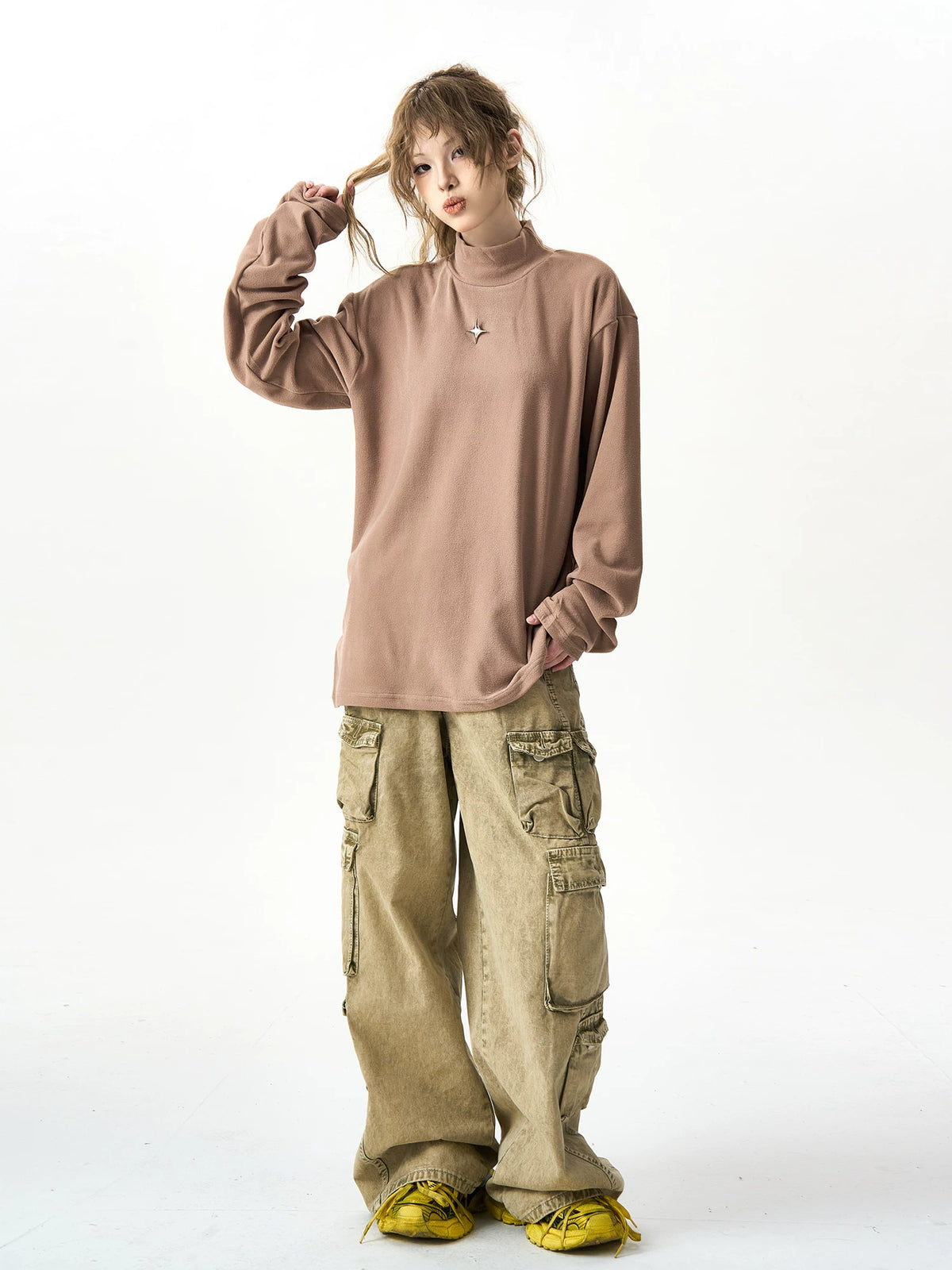 High Neck Long Sleeved T-Shirt