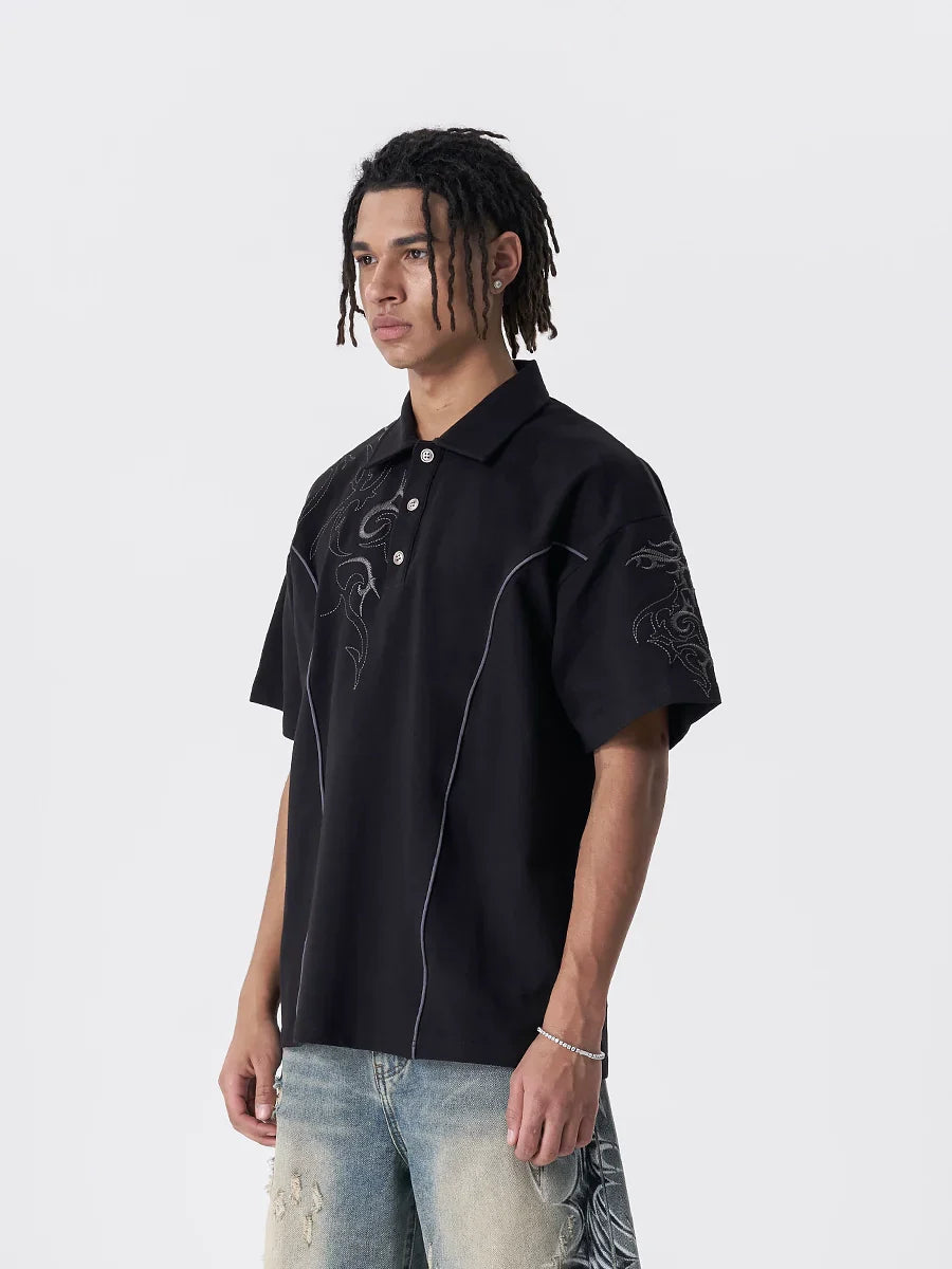 Heavyweight Embroidery Polo Shirt