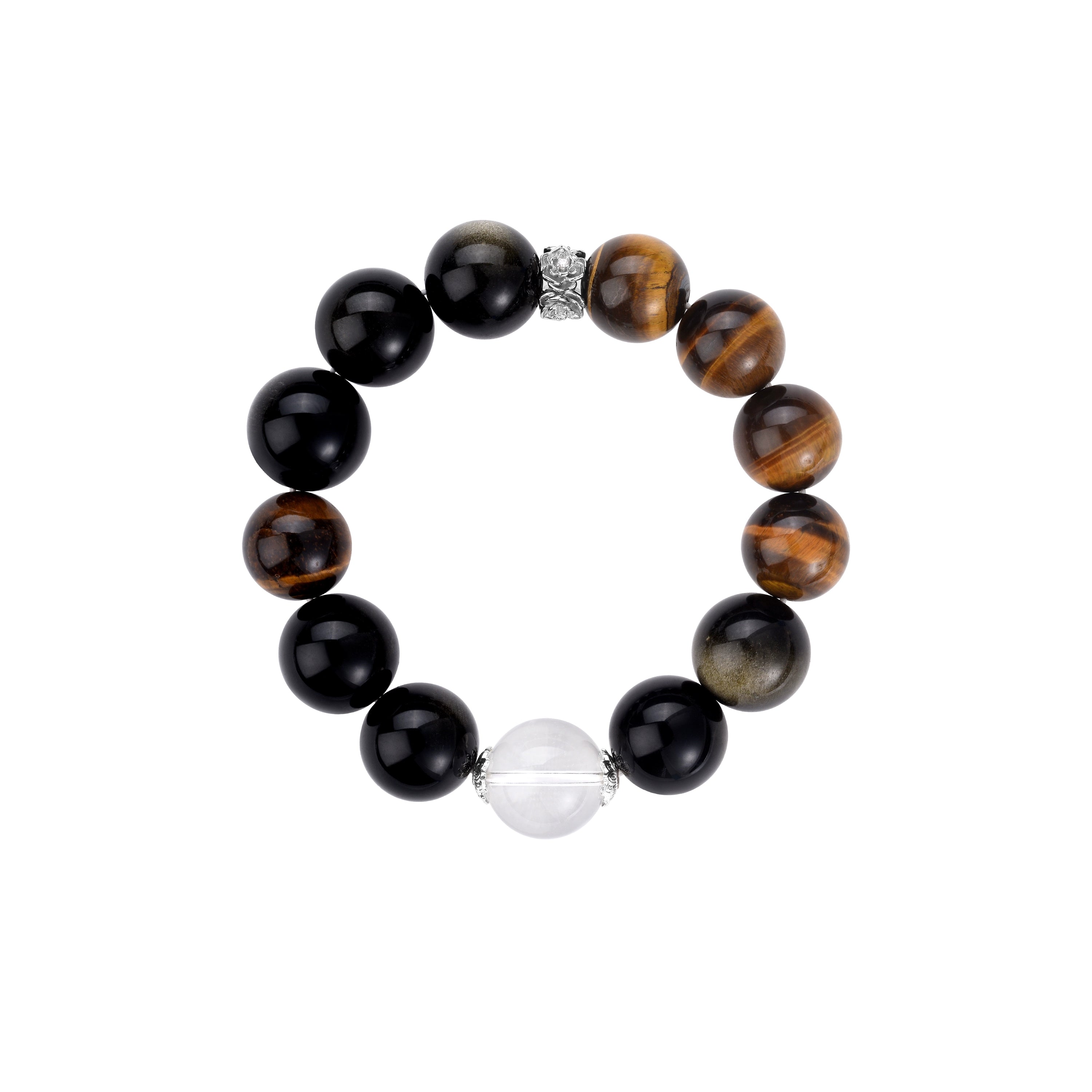 Bracelet en obsidienne œil de tigre