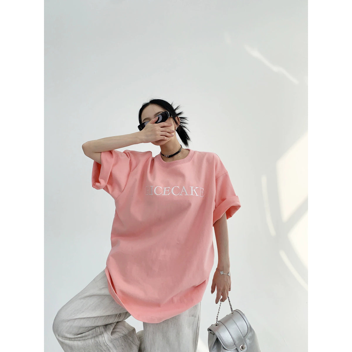 Oversized Flower Print Short Sleeve T-Shirt