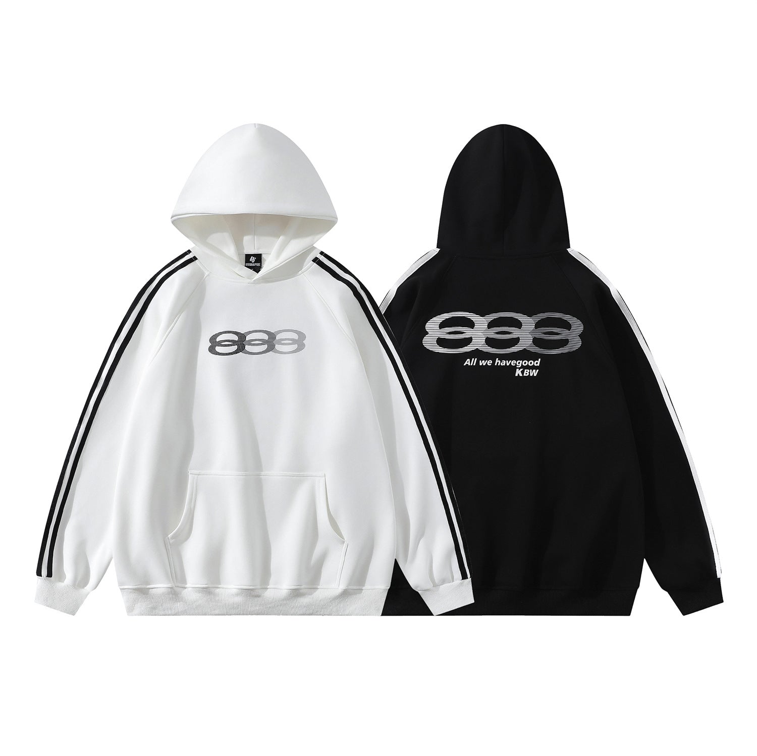 Stripe Oversize Pullover Hoodie