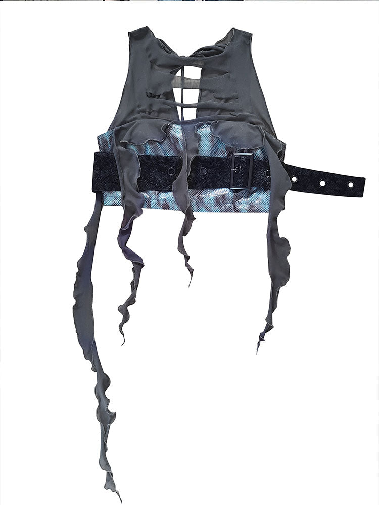 Cut-Out PU Leather Vest