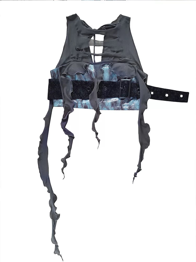 Cut-Out PU Leather Vest