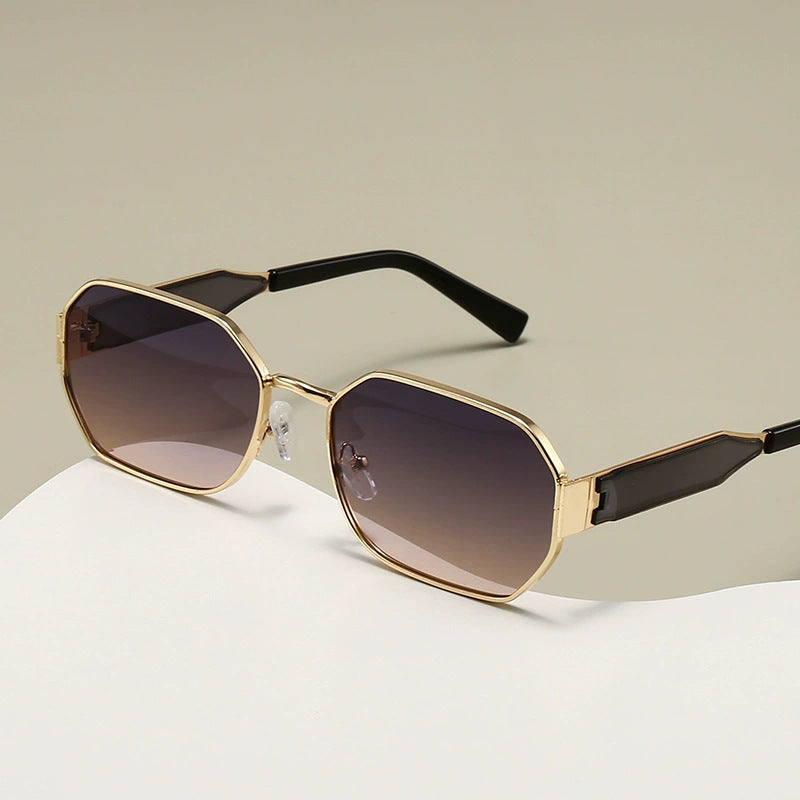 Retro Metal Square Frame Sunglasses
