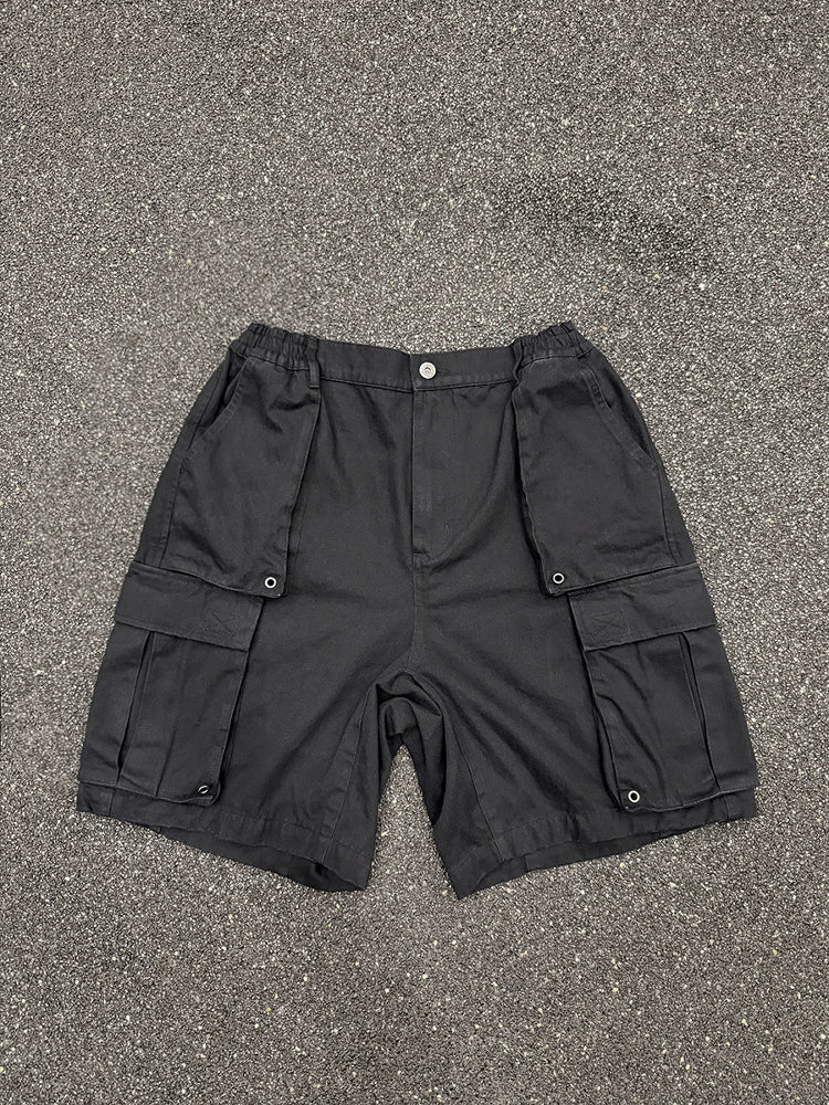 Washed Short Cargo Pants