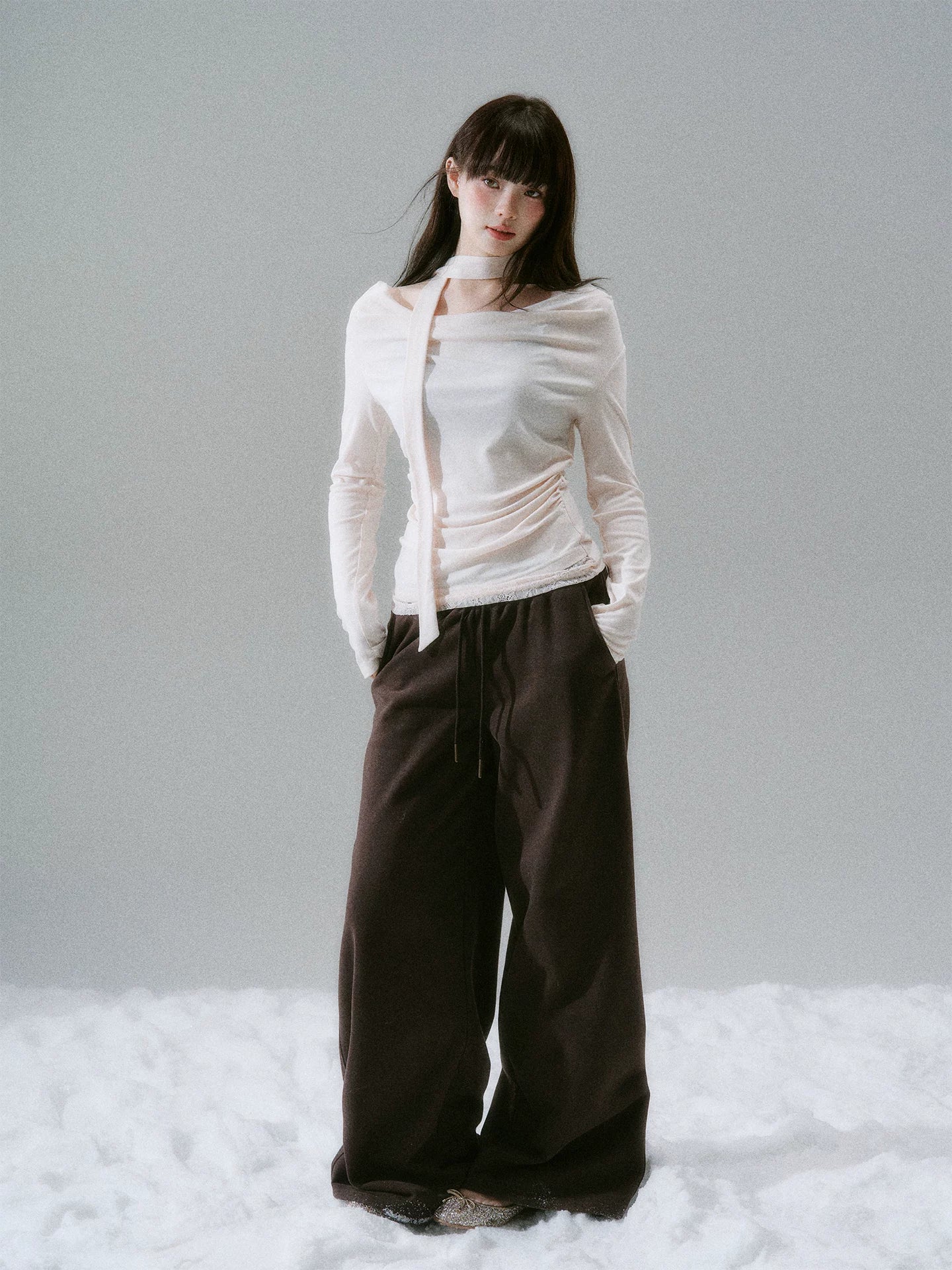 Wide-Leg Sweatpants