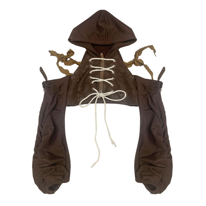 Irregular Cut-Out Pullover Hoodie & Short Skirt Setup