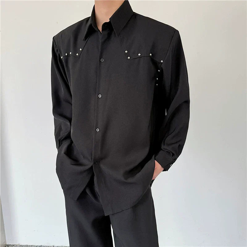 Studs Design Long Sleeve Shirt