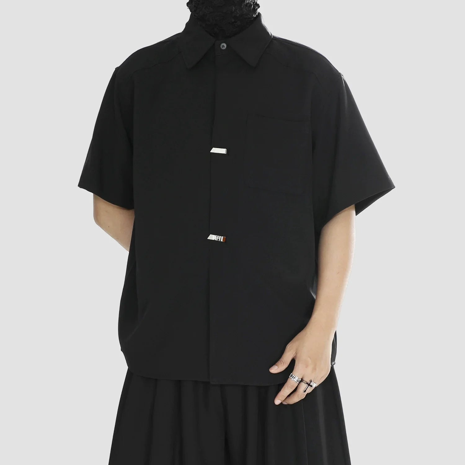 Plain Oversize Short Sleeve Shirt