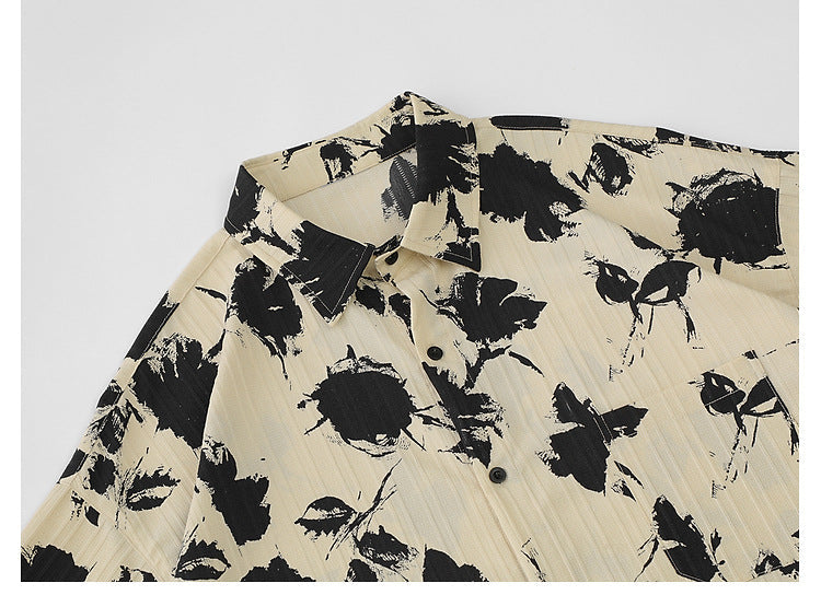 Camicia da spiaggia floreale retrò