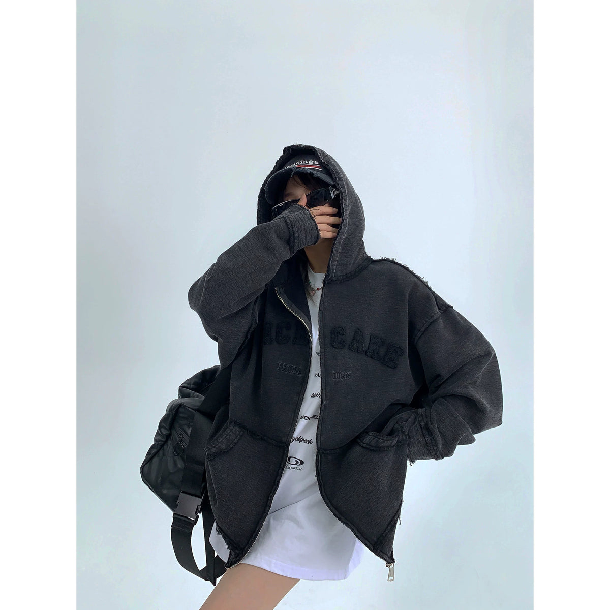 Damage Heavyweight Oversize Zipper Hoodie