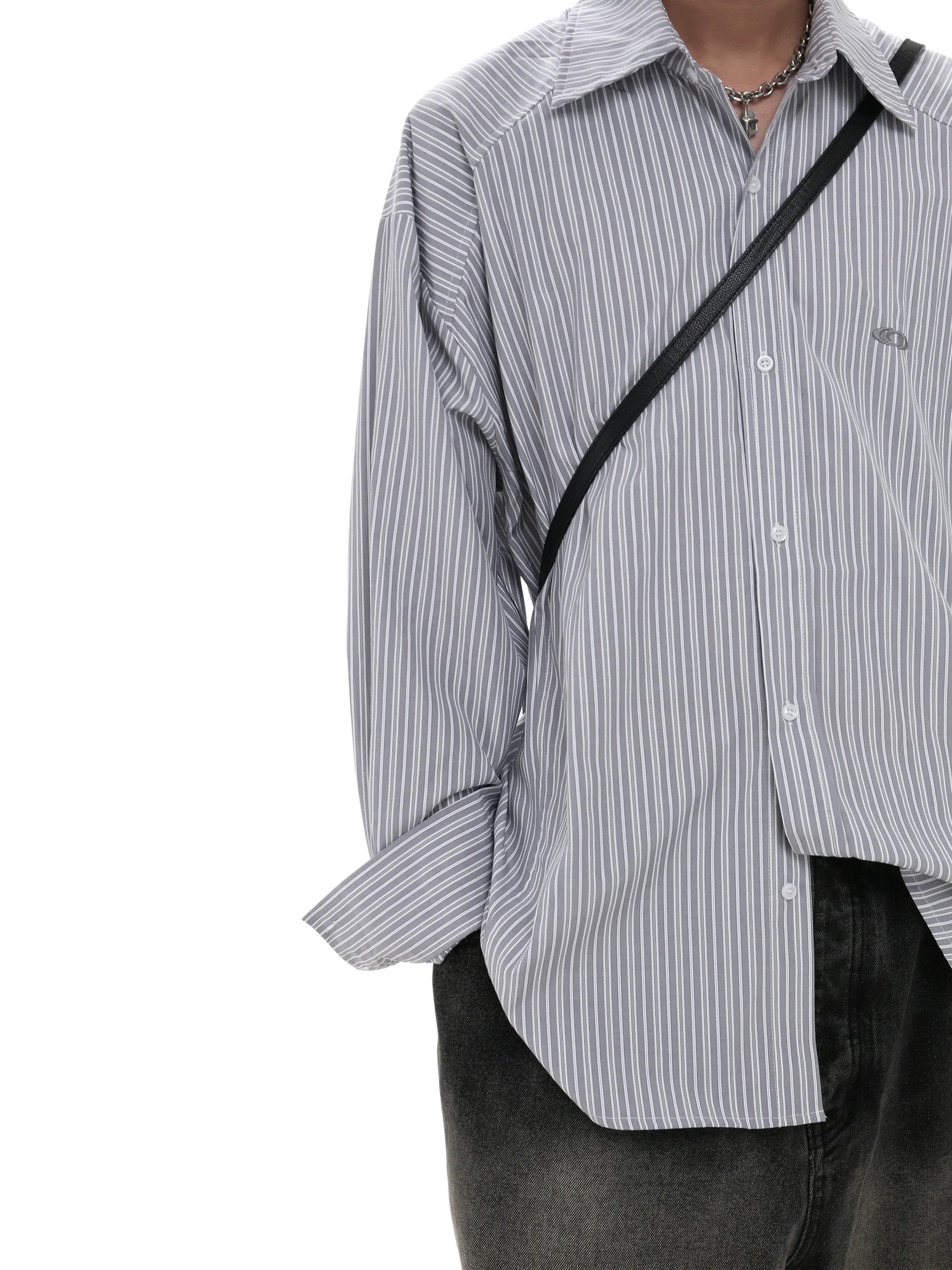 Oversize Stripe Long Sleeve Shirt