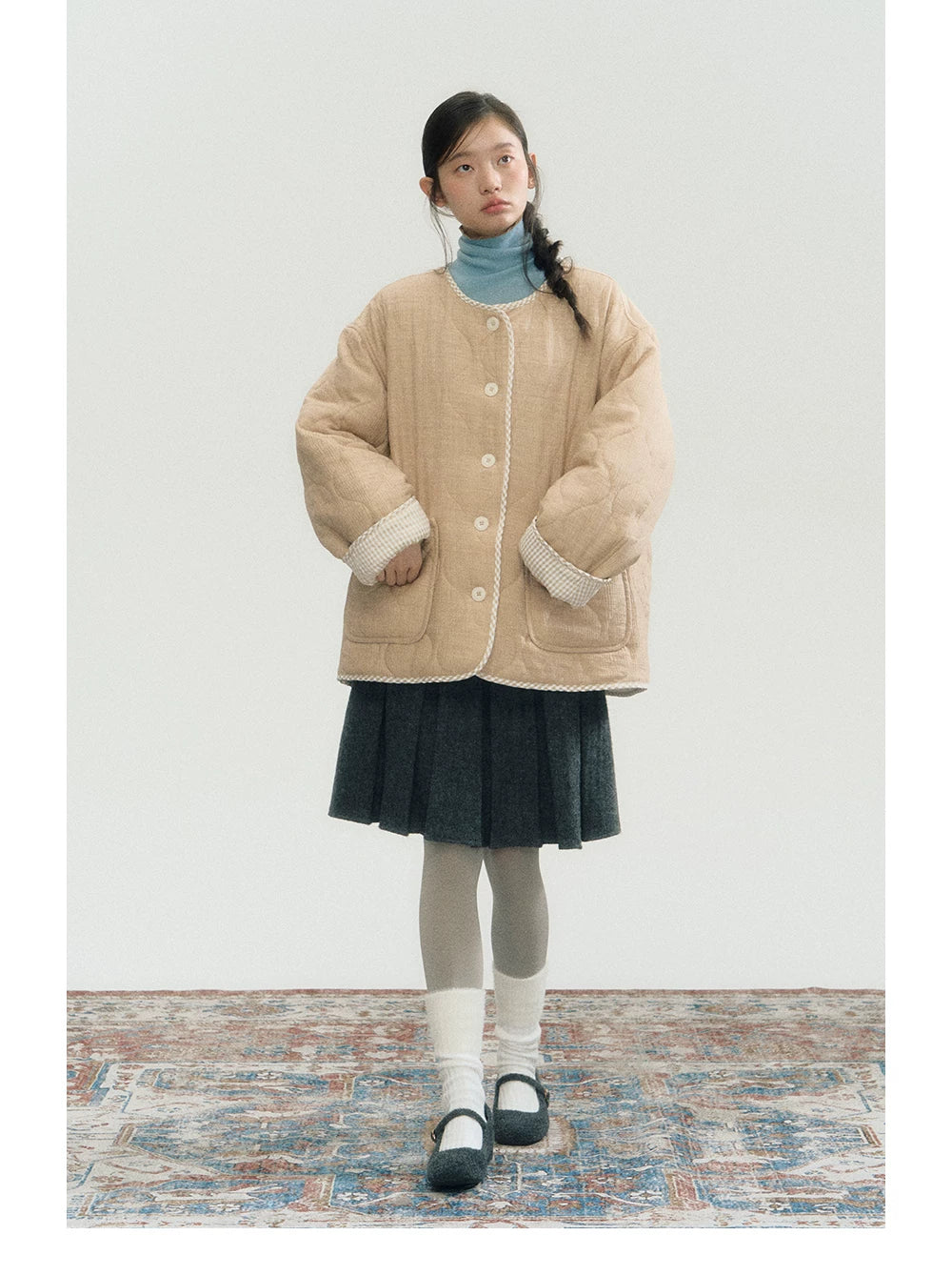 Plaid Puffer Jacket