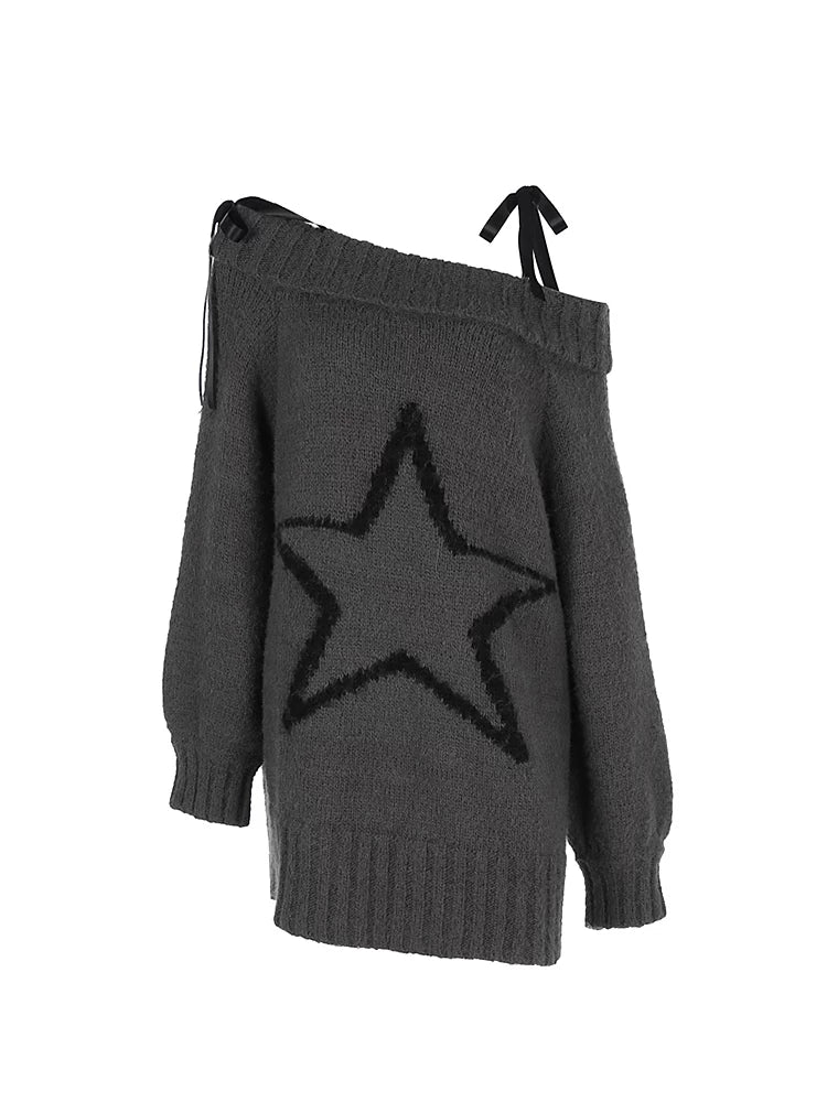 Multi-Way Off-Shoulder Wool Knit Sweater & Leg Cover