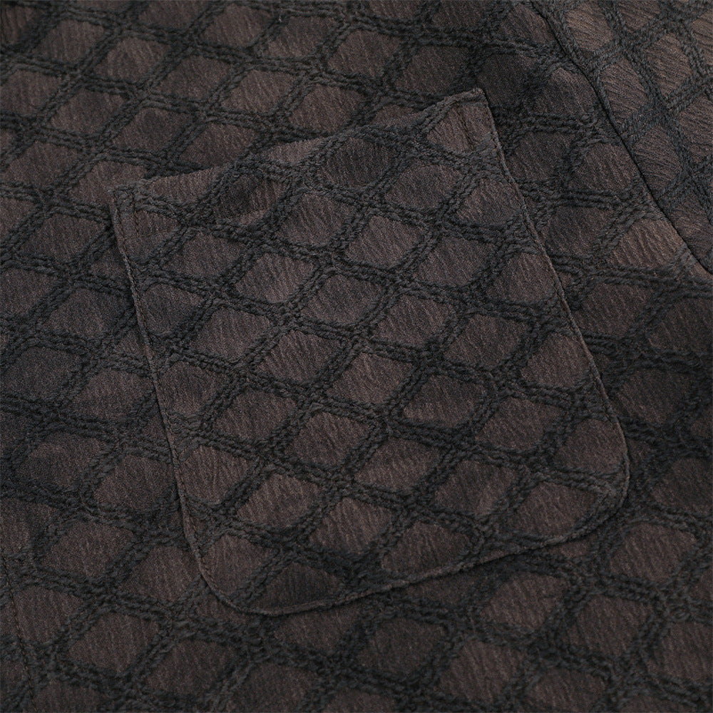 Camisa vintage a cuadros con diamantes