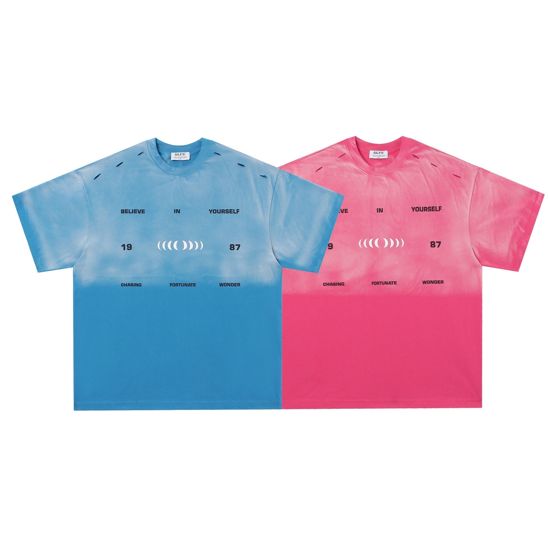 Fade Washed Cutout Oversize Short Sleeve T-Shirt