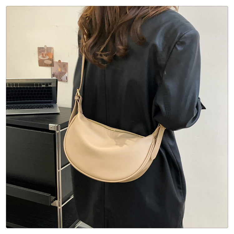 Solid Color Versatile CrossBody Bag