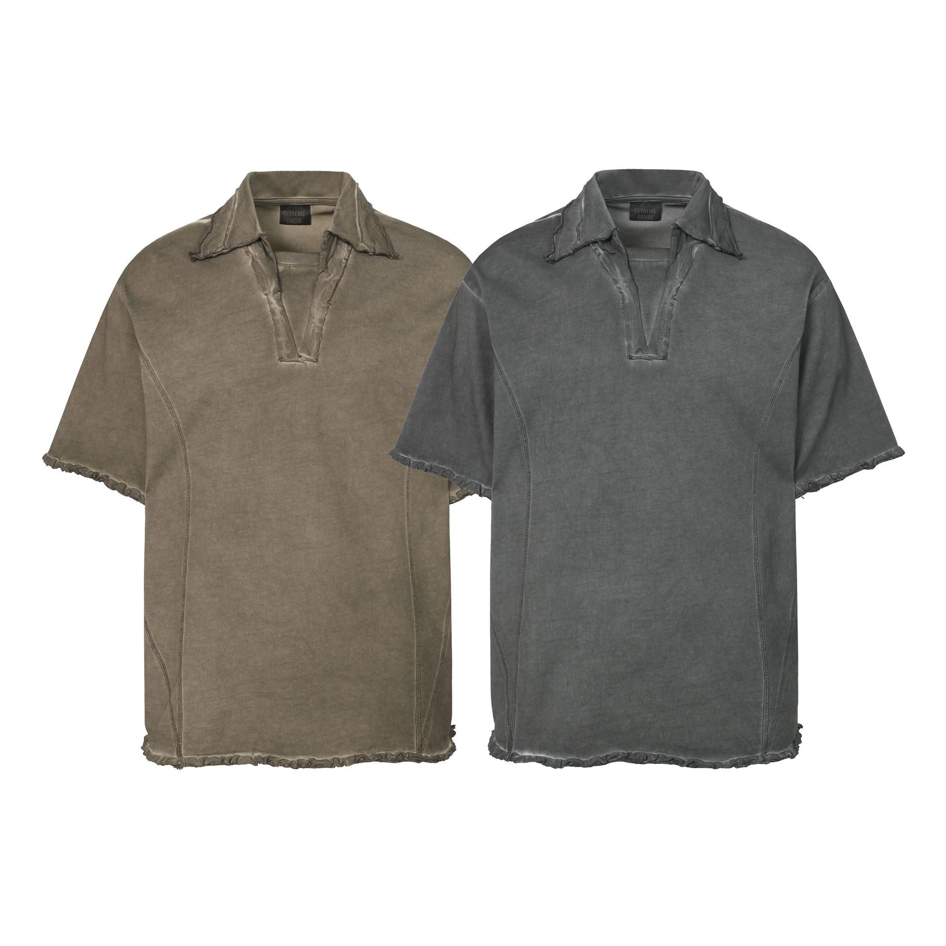 Lapel Wash Stain Short Sleeve Polo Shirt