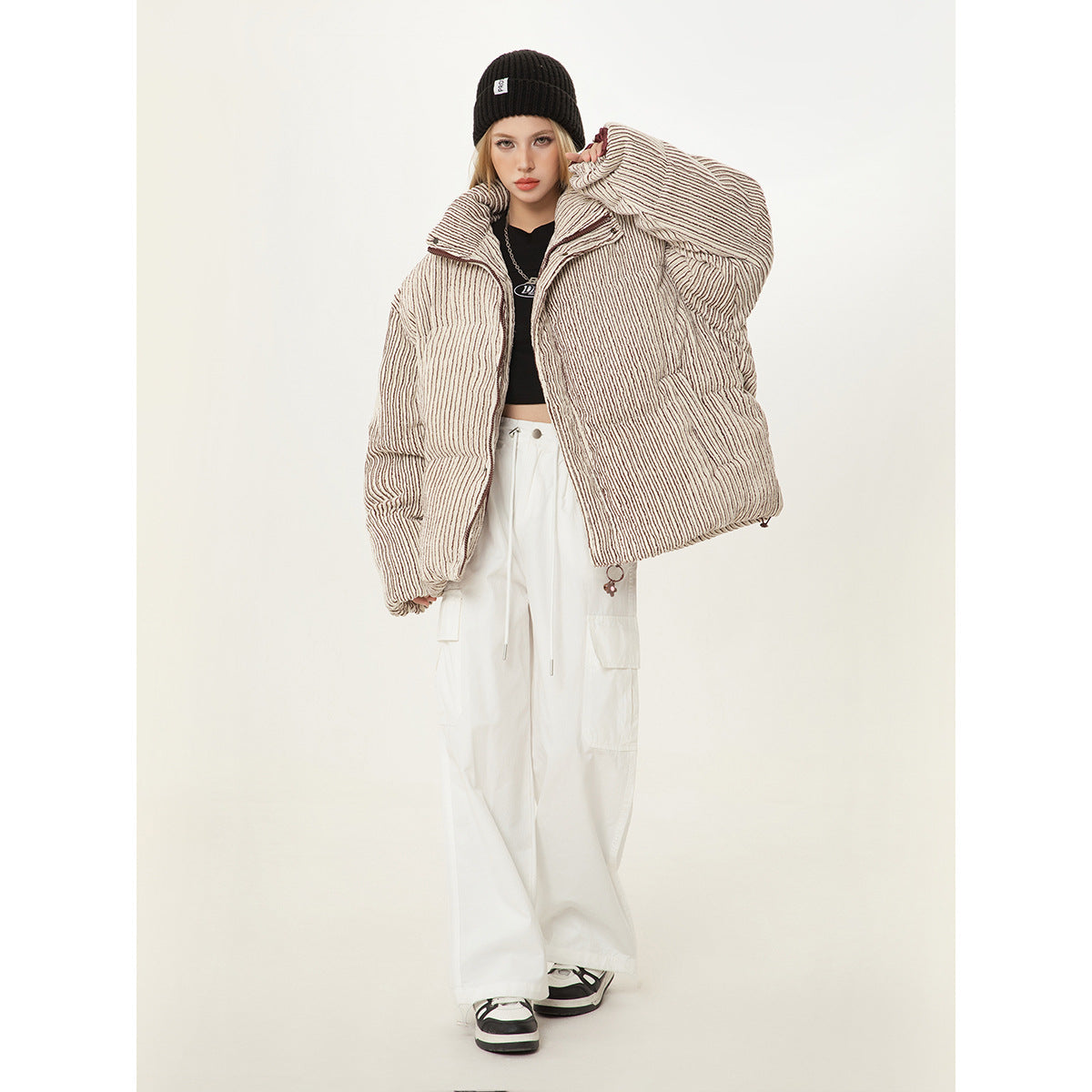 Retro Corduroy Puffer Jacket