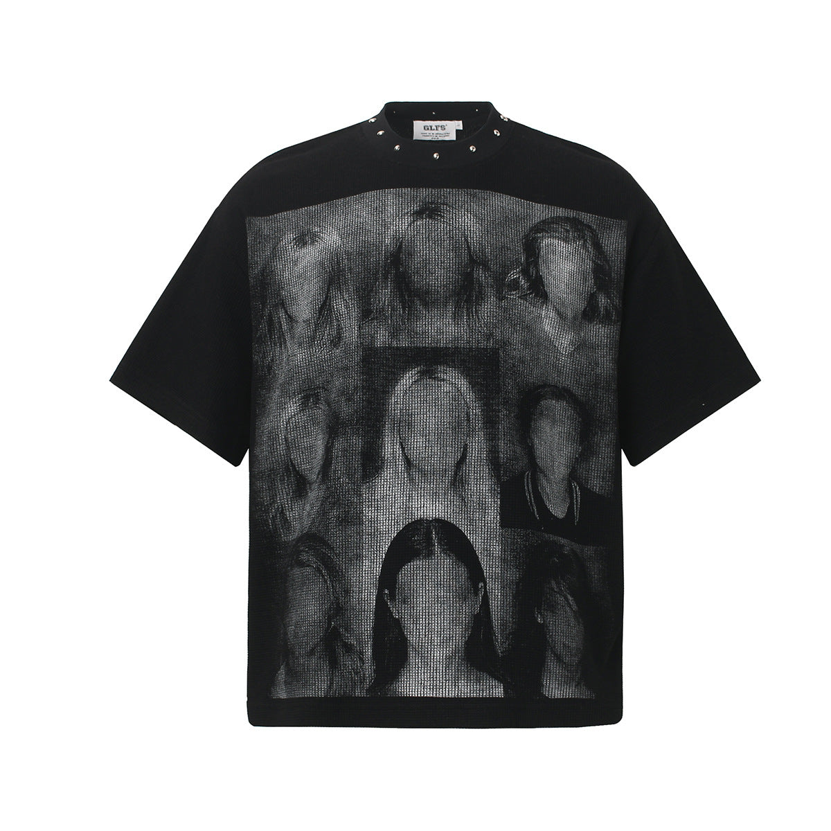 Portrait Studs Detail Short Sleeve T-Shirt