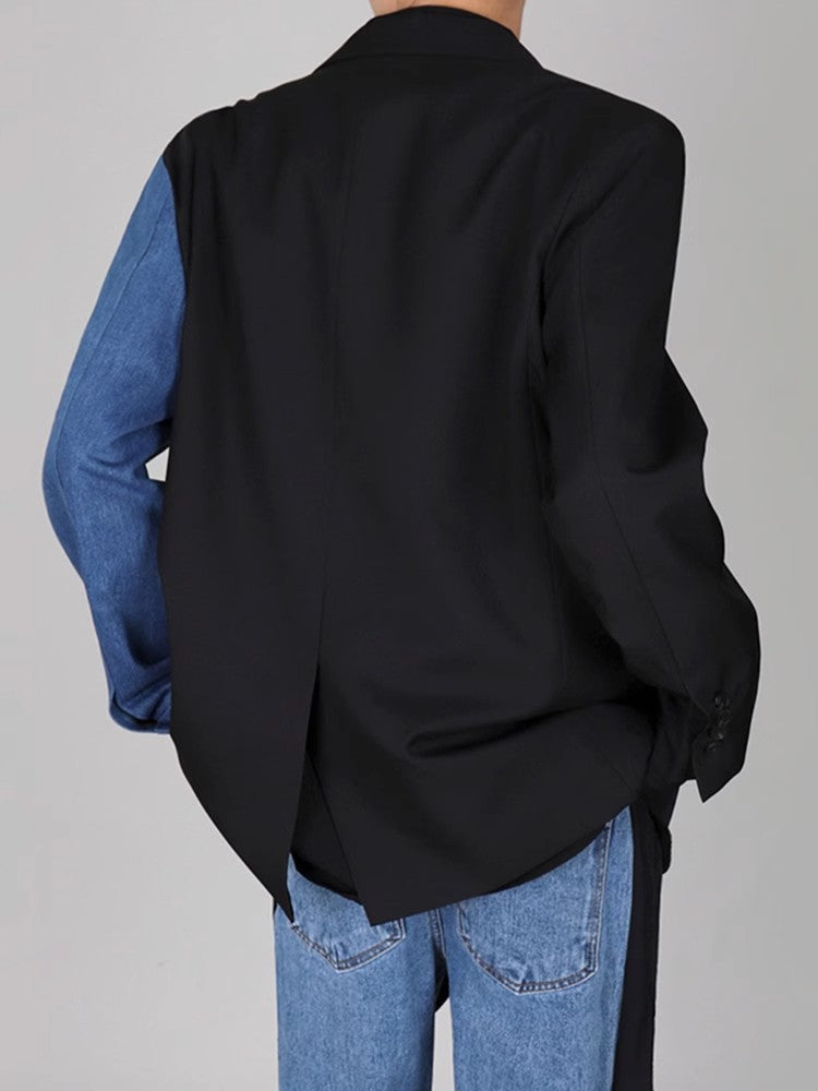 Denim Mix Tailored Jacket