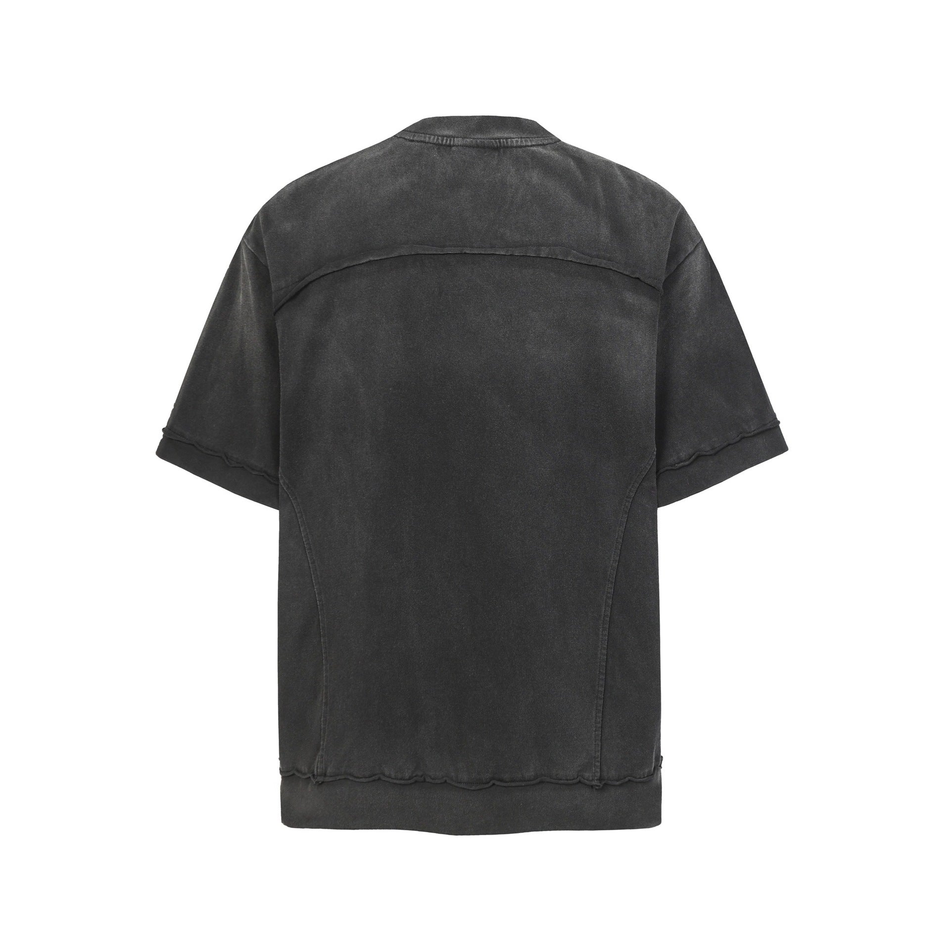 Washed Raw Hem Short Sleeve T-Shirt