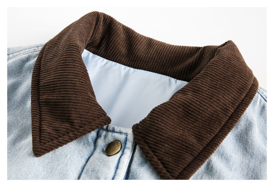 Chaqueta vaquera lavada y desgastada vintage