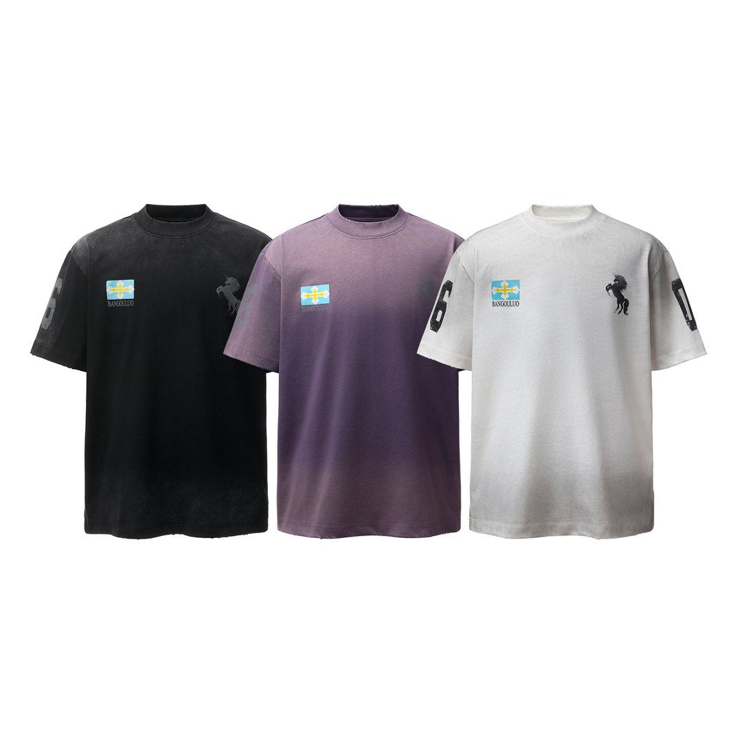 Washed Horse Graphic Print Short Sleeve T-Shirt