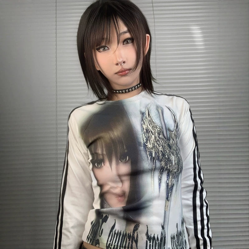 Side Stripe Long Sleeve T-Shirt